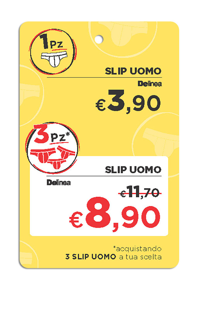 Slip Uomo Mezza Pence 4 Bianco Delinea 100%cotone
