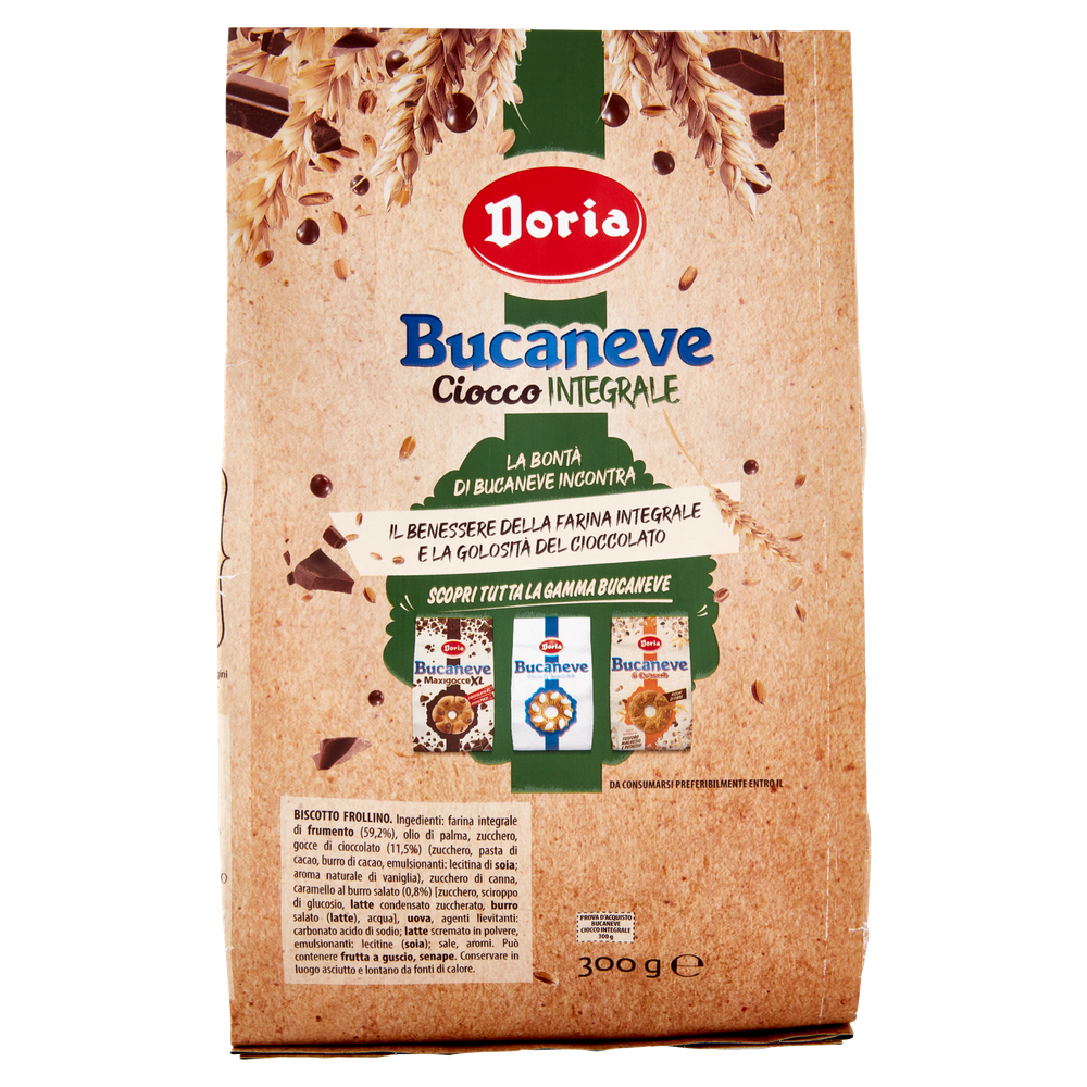 Biscotti Bucaneve Cioccointegrale Con Cioccolato Doria - Foto 3