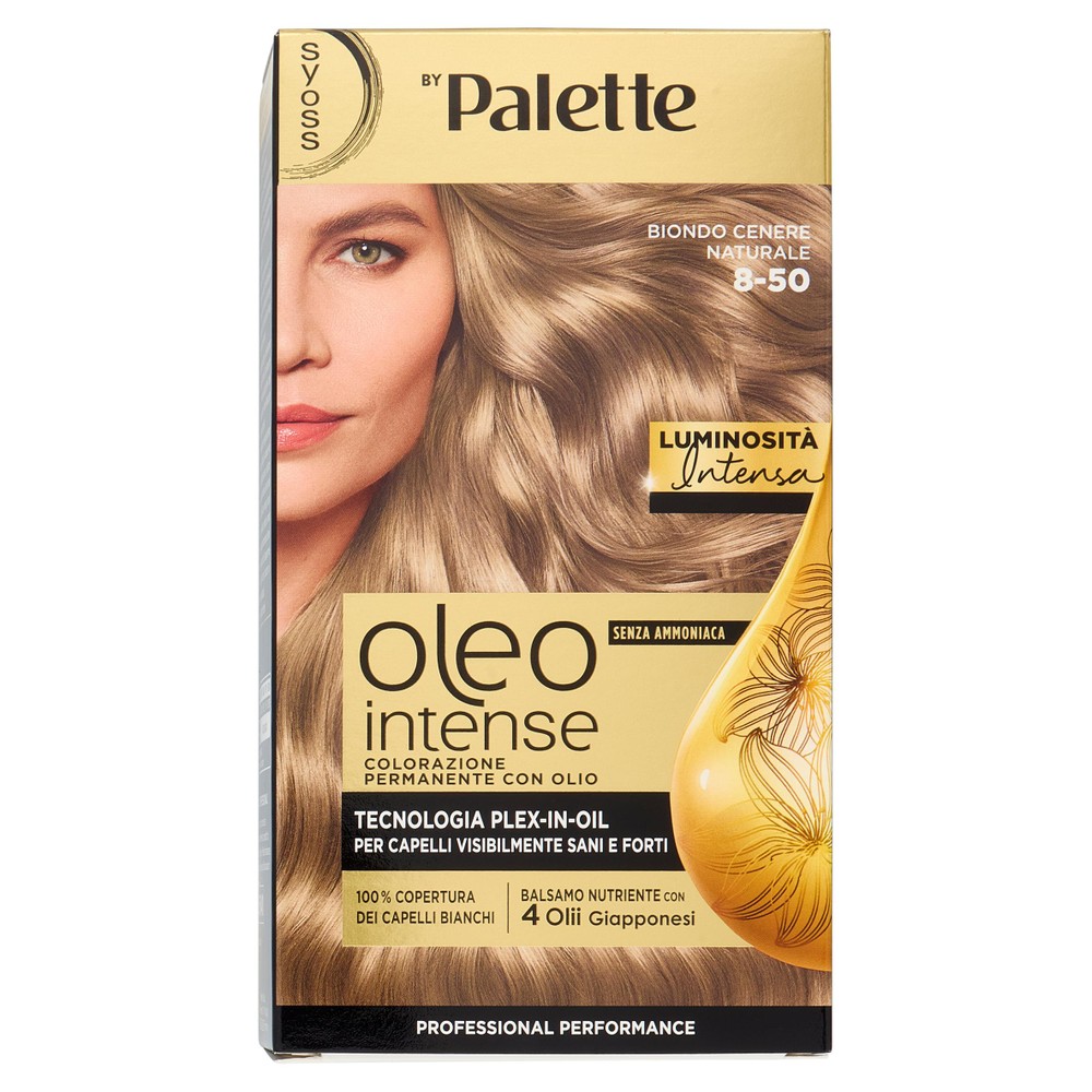 Colorazione Capelli Oleo 8.50 Biondo Cenere Naturale Syoss By Palette - Foto 1