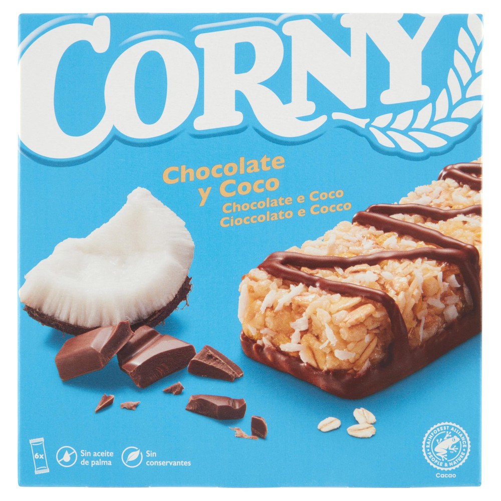 Barrette Ai Cereali Con Cioccolato E Cocco Corny, Conf.6x25 Gr - Foto 1