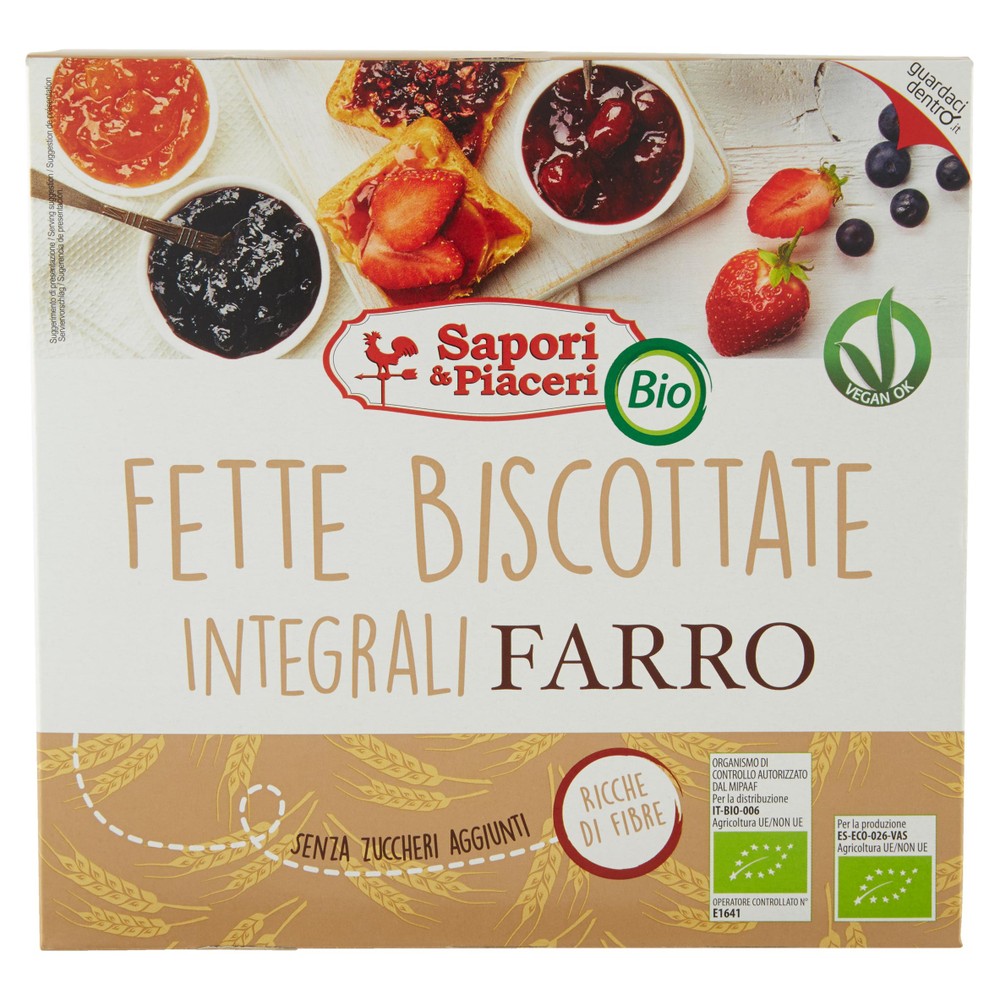 36 Fette Biscottate Al Farro Bio Sapori & Piaceri