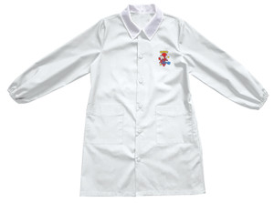 Grembiule Asilo Bambino 4 Anni Bianco Ricamo Spidey - Foto 1