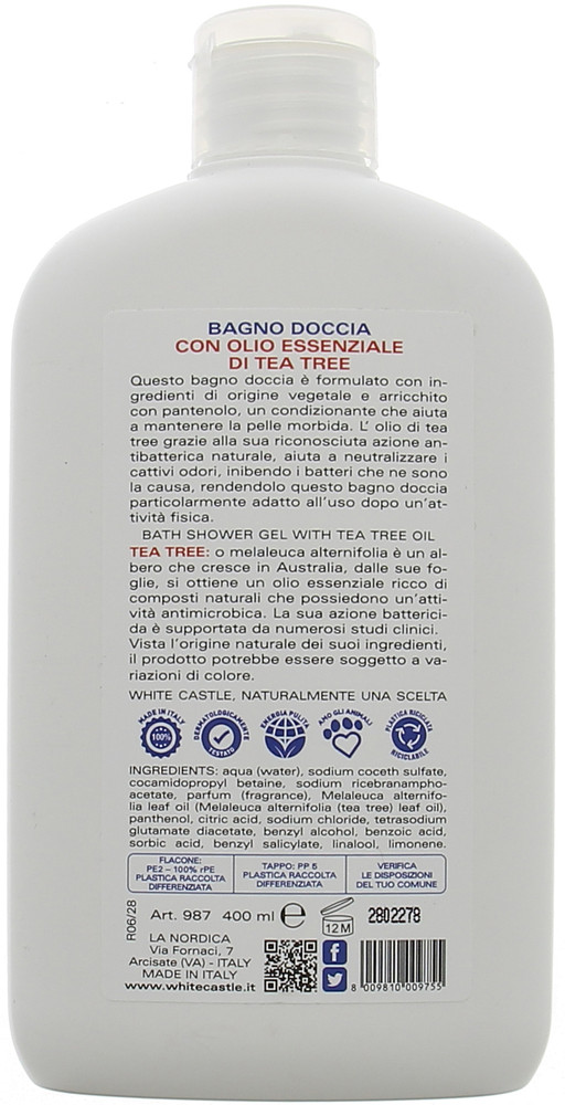 Bagno Doccia Olio Essenziale Tea Tree White Castle - Foto 2