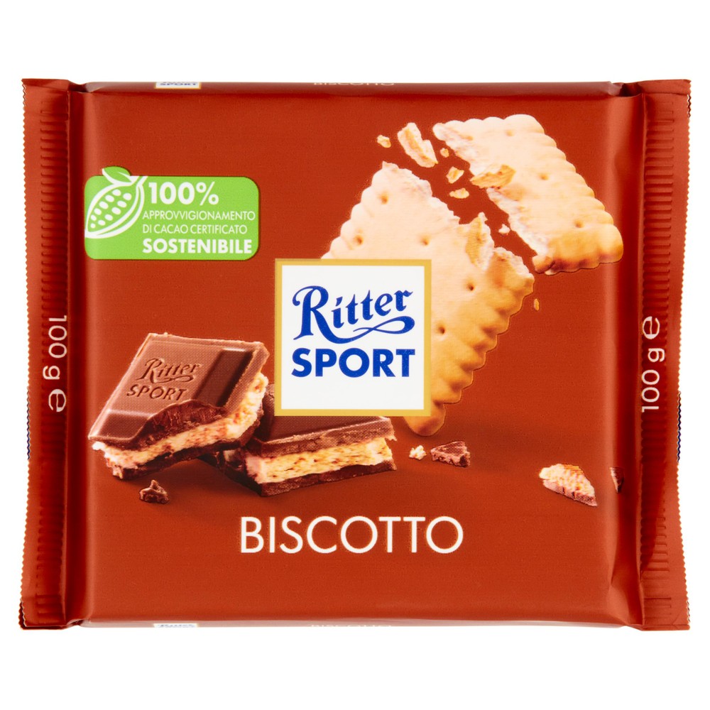 Tavoletta Di Cioccolato Al Latte Con Cacao E Biscotto Ritter Sport - Foto 1
