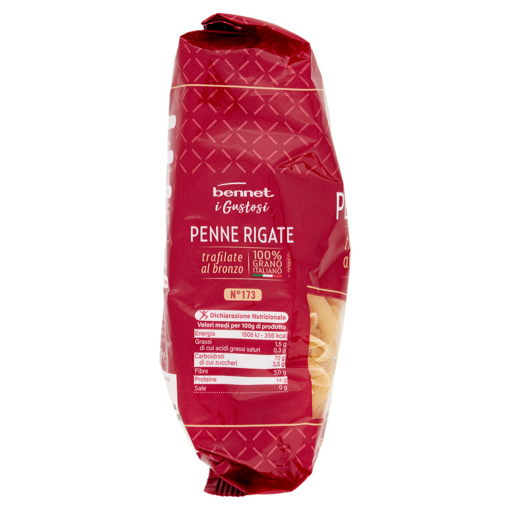 Penen Rigate N173 Pasta Di Semola Di Grano Duro Trafilata Al Bronzo