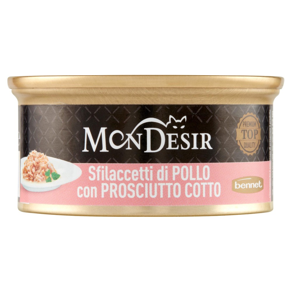 Sfilaccetti Gatti Naturale Pollo Prosciutto Mon Desir Plus Bennet - Foto 1