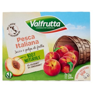 Succo E Polpa Di Pesca 3x200 Ml. Valfrutta - Foto 1