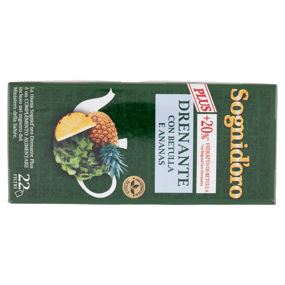 Tisana Drenante Plus Con Betulla E Ananas 22x1,8g Filtri Sogni D'oro - Foto 3