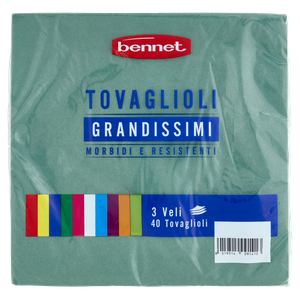 Tovagliolo Bennet Dark Green 3 Veli Pezzi 40 - Foto 3