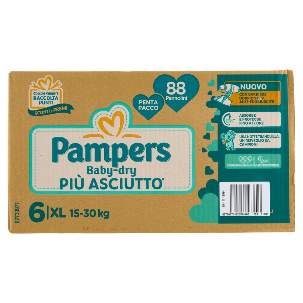 88 Pannolini Baby Dry Pentapack XL Pampers - Foto 3