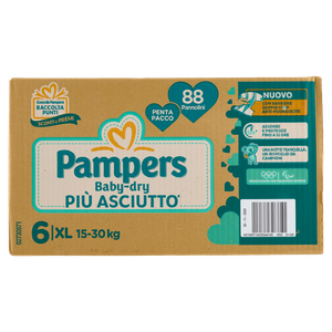 88 Pannolini Baby Dry Pentapack XL Pampers - Foto 3