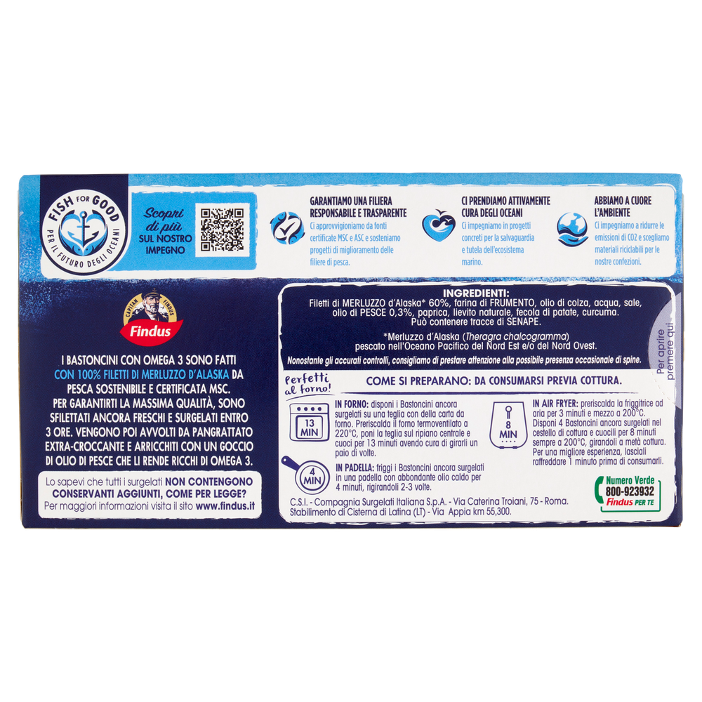 10 Bastoncini Con Omega3 Con 100% Filetti Di Merluzzo Capitan Findus - Foto 3