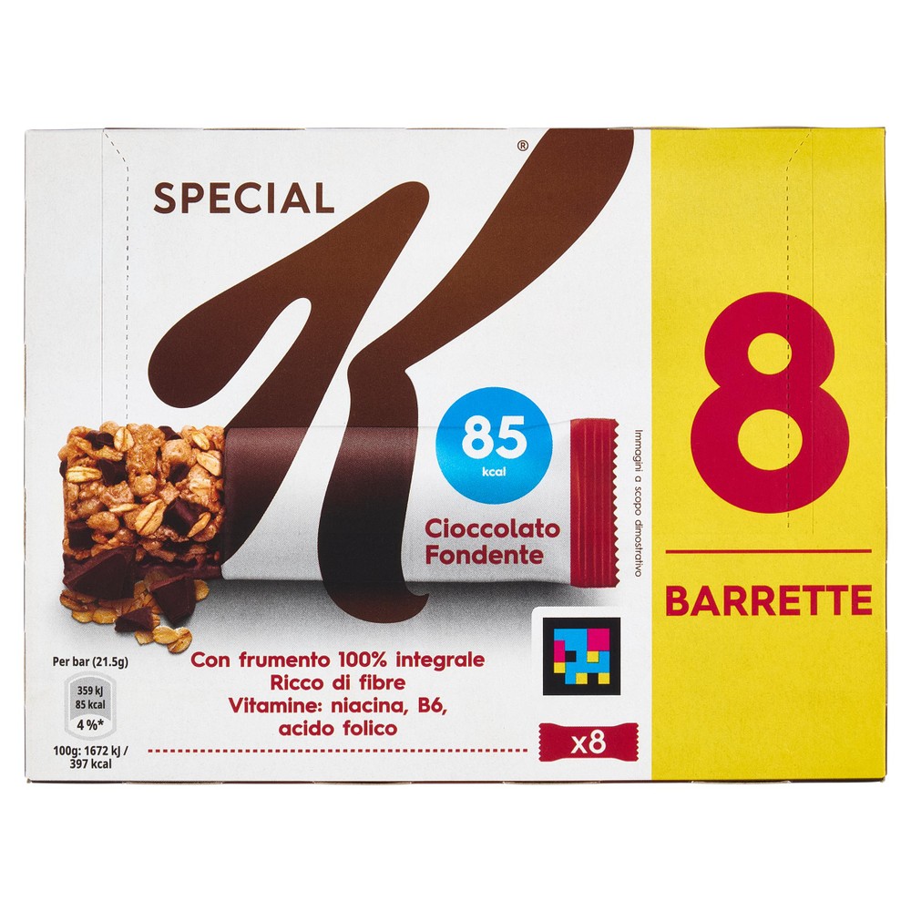 Barrette Special K Integrali Al Cioccolato Fondente 8x21.5g Kellogg's - Foto 1