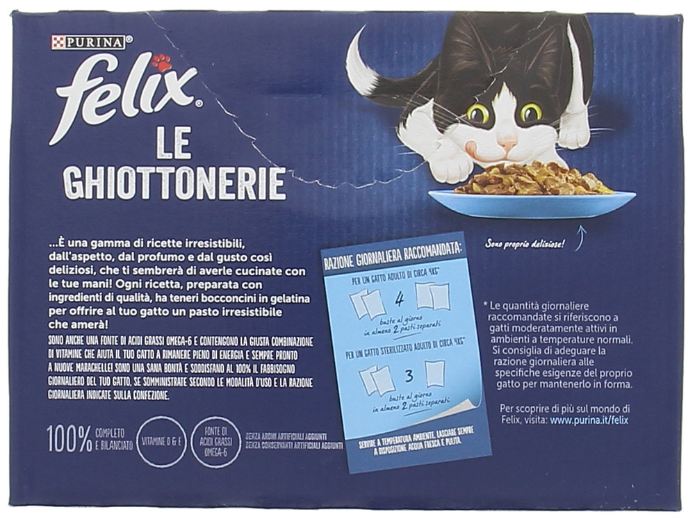 Alimento Umido Gatti Felix Le Ghiottonerie Selezioni Con Pesci