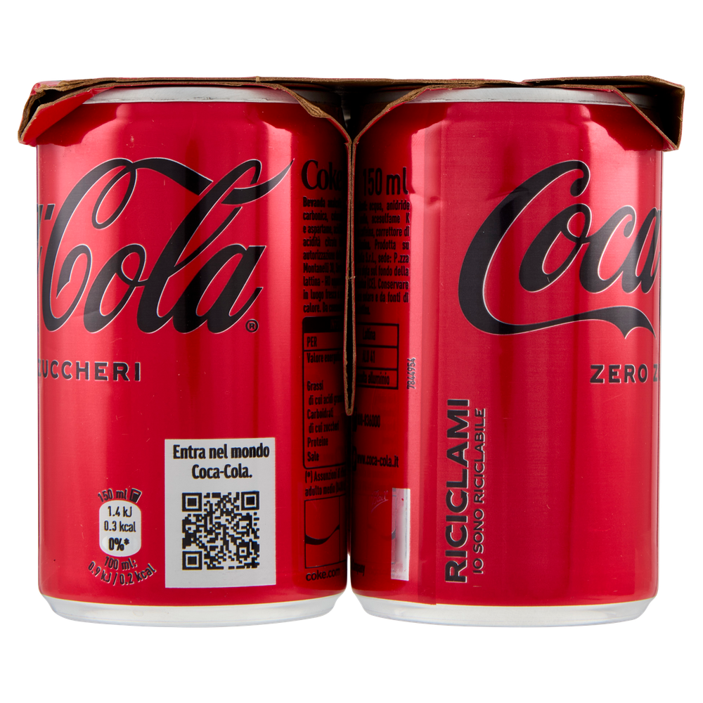 6 Lattine Mini Coca Cola Zero - Foto 2