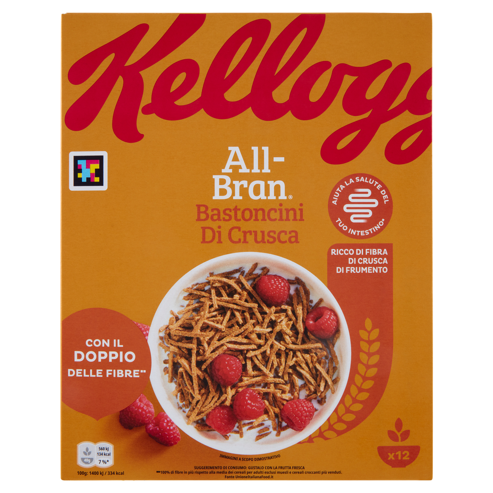 Cereali Bastoncini Di Crusca Ricchi Di Fibre All-Bran Kellogg's - Foto 1
