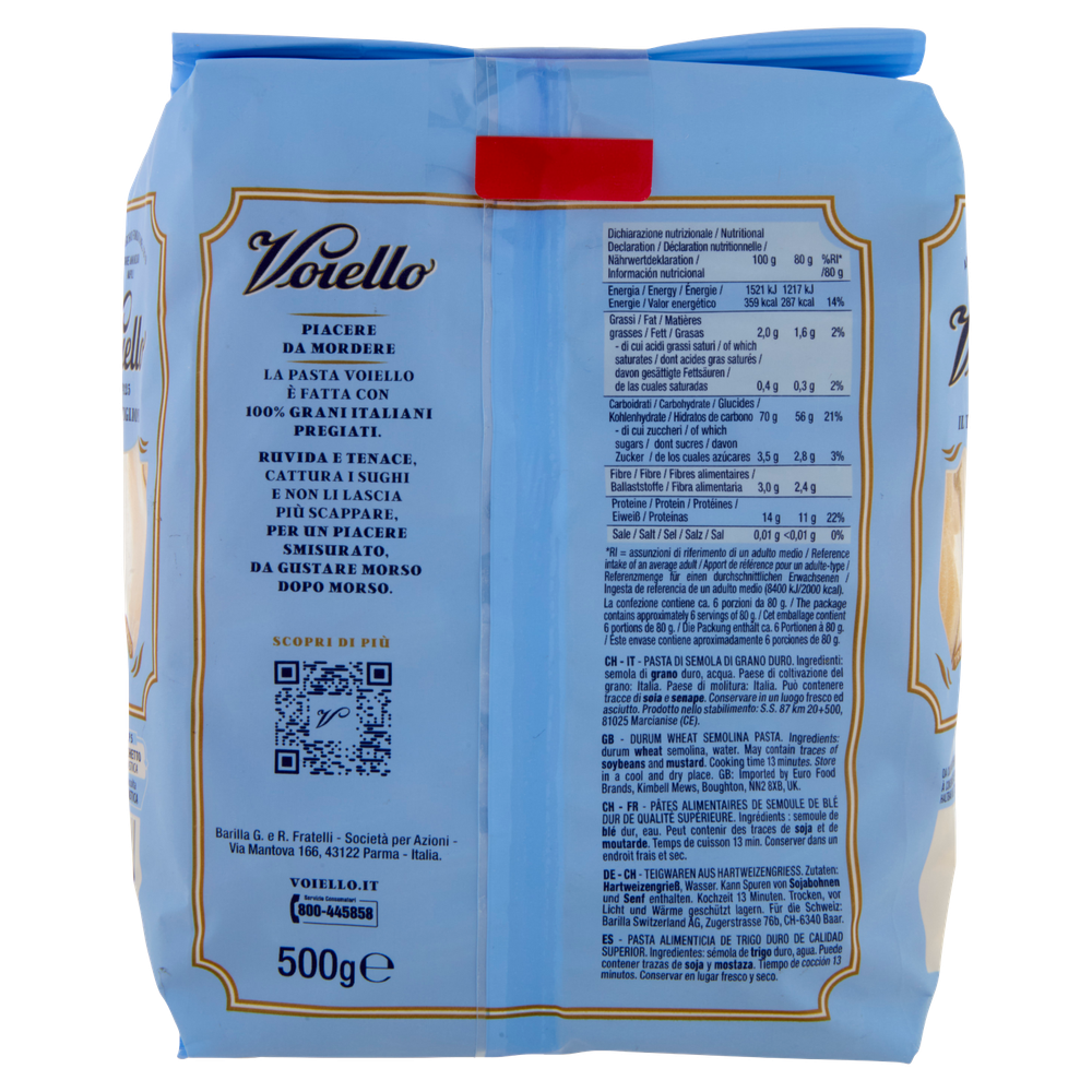 Pasta Il Tortiglione N.125 Di Grano Aureo 100% Italiano Voiello - Foto 3