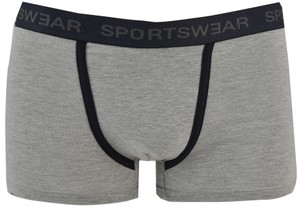 Boxer Uomo Con Elastico Parlato Con Scritta XXL Grigio Melange Delinea - Foto 1