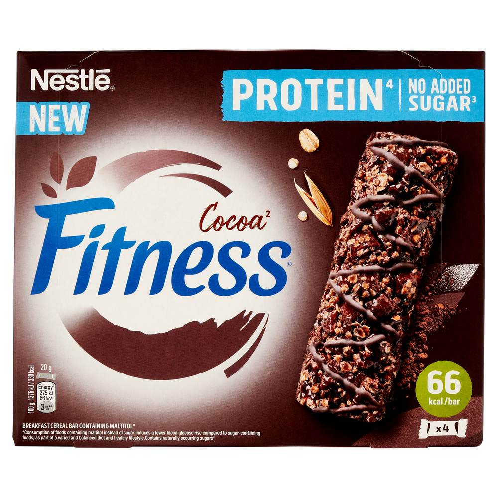 Barrette Cereali Con Cacao Protein Fitness, Conf.4 Da 20 Gr