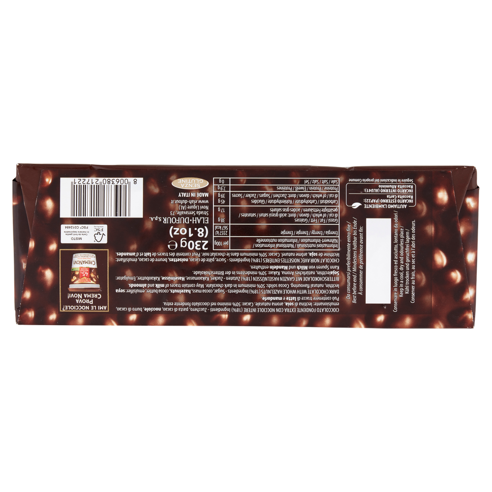 Tavoletta Di Cioccolato Nocciolato Fondente Extra Con Nocciole Novi - Foto 3