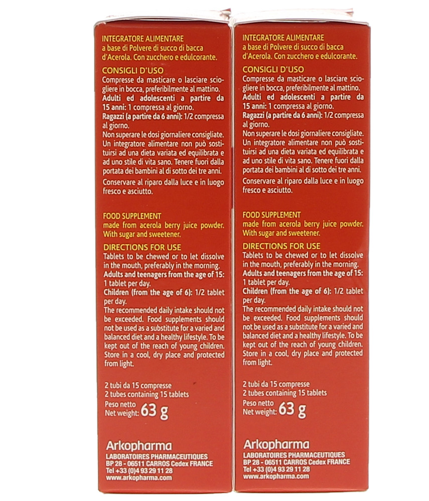Arkopharma Acerola 1000 Vitamina C Compresse Masticabili - Foto 2