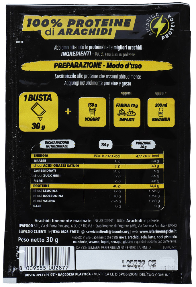 Ricarica Proteica 100% Proteine Di Arachidi In Polvere - Foto 3