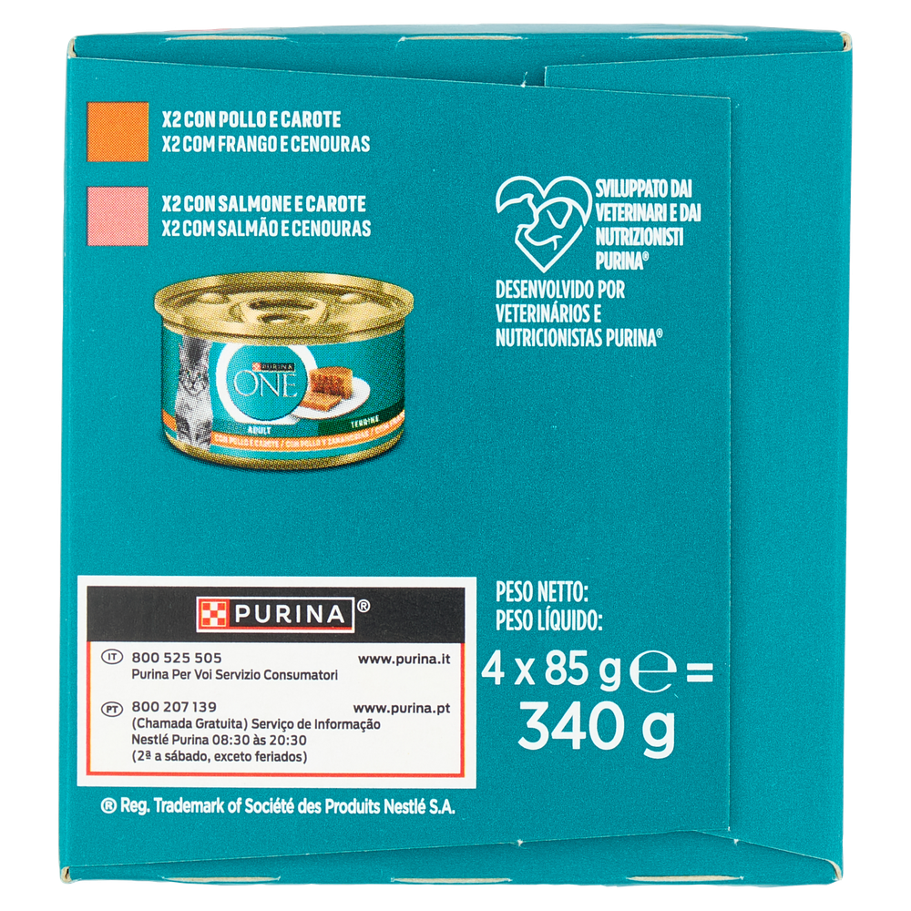 Alimento Umido Gatto Bifensis Pollo Salmone Purina One Conf.Da 4 - Foto 2
