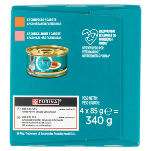 Alimento Umido Gatto Bifensis Pollo Salmone Purina One Conf.Da 4 - Foto 2