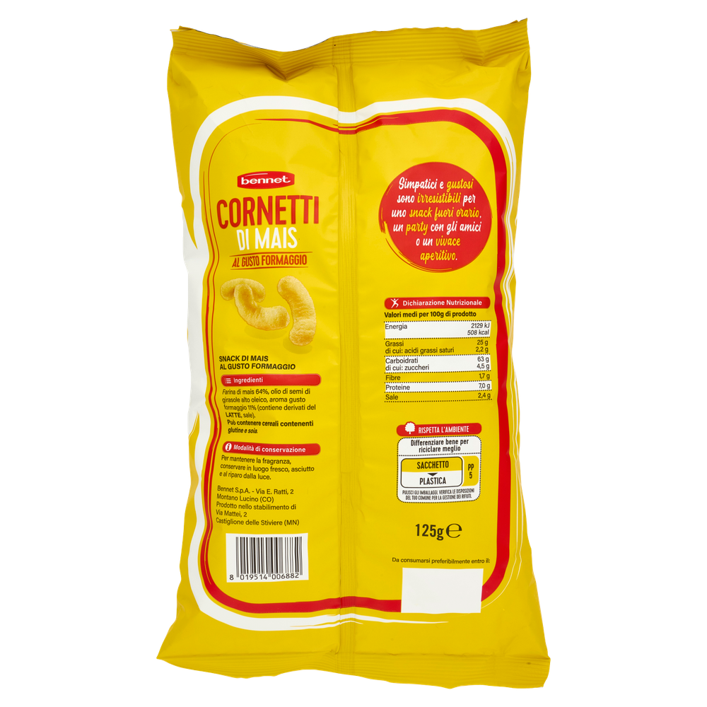 Patatine Cornetti Di Mais Al Formaggio Baxy Bennet - Foto 3