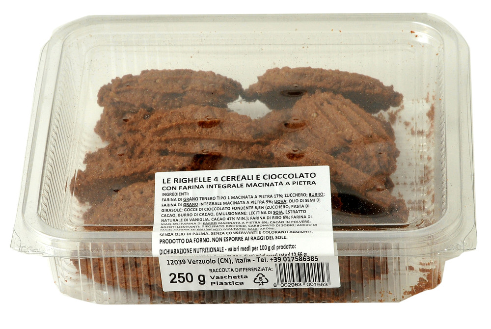 Le Righelle Ai 4 Cereali E Cioccolato Con Farina Integrale Macinata - Foto 1
