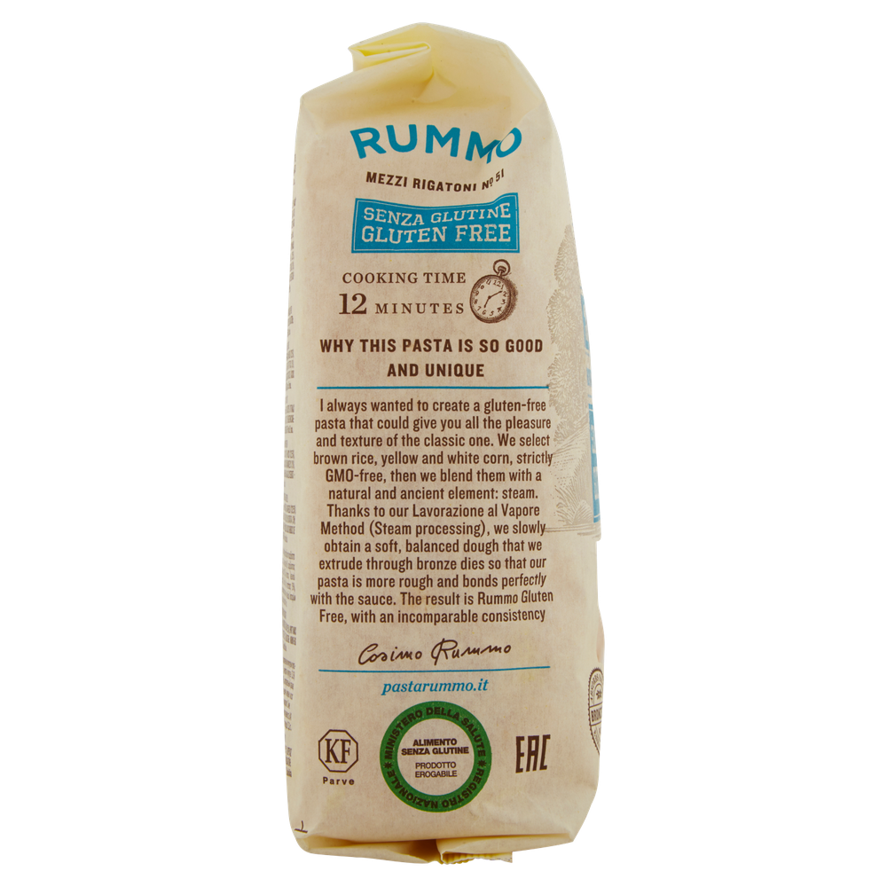 Mezzi Rigatoni 51 Rummo Gluten Free - Foto 2