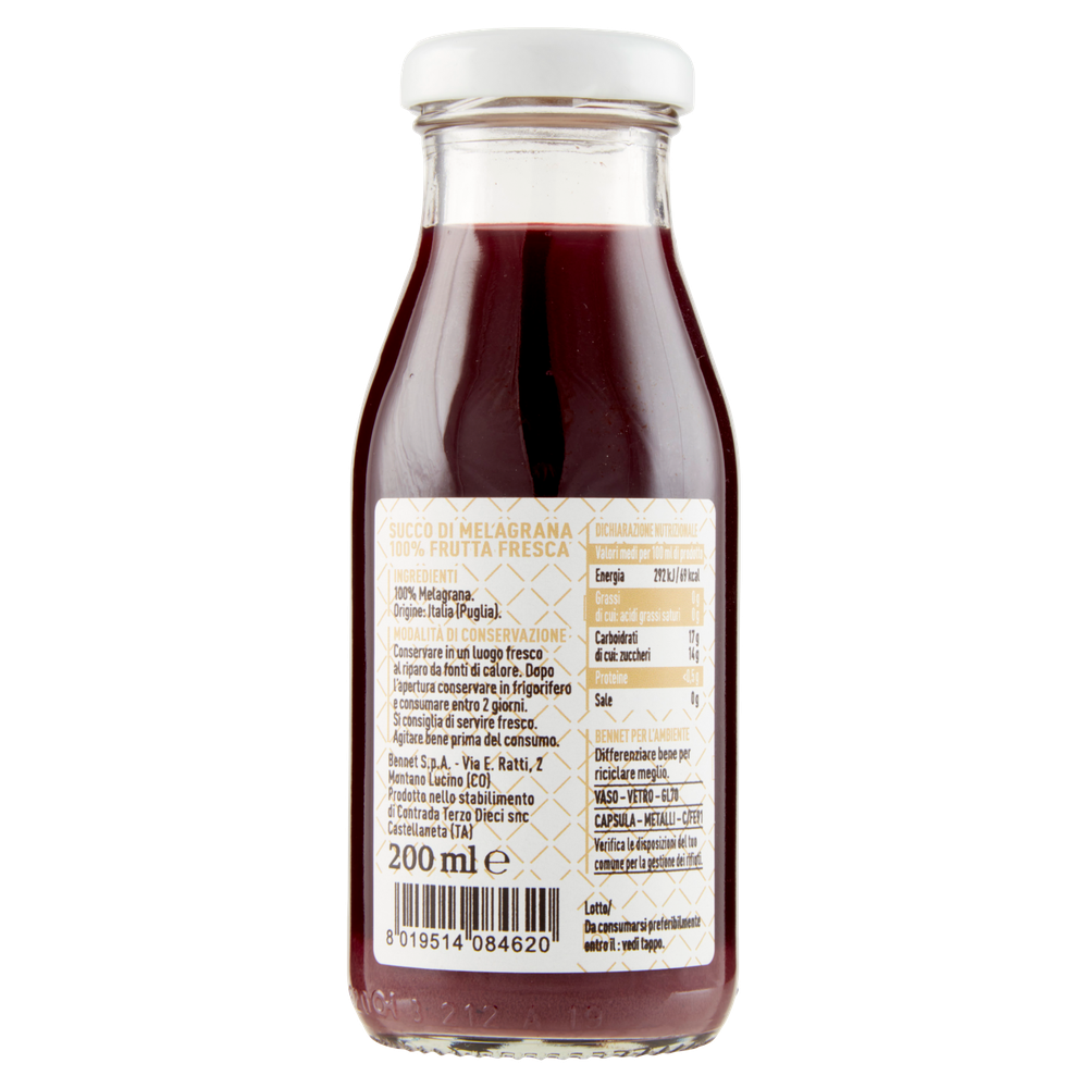 Succo Melagrana Selezione Gourmet Bennet - Foto 3