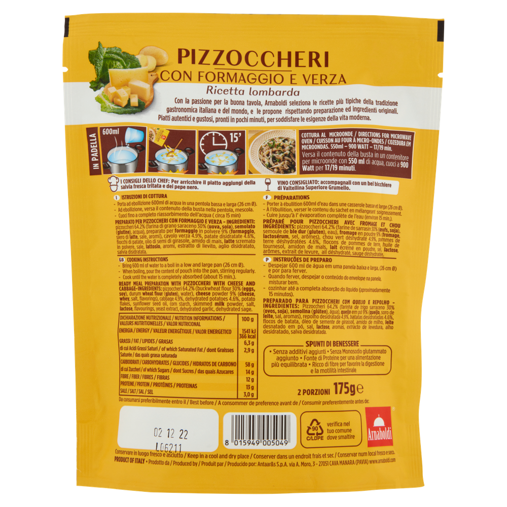 Pizzoccheri Della Valtellina Con Grano Saraceno Arnaboldi - Foto 3