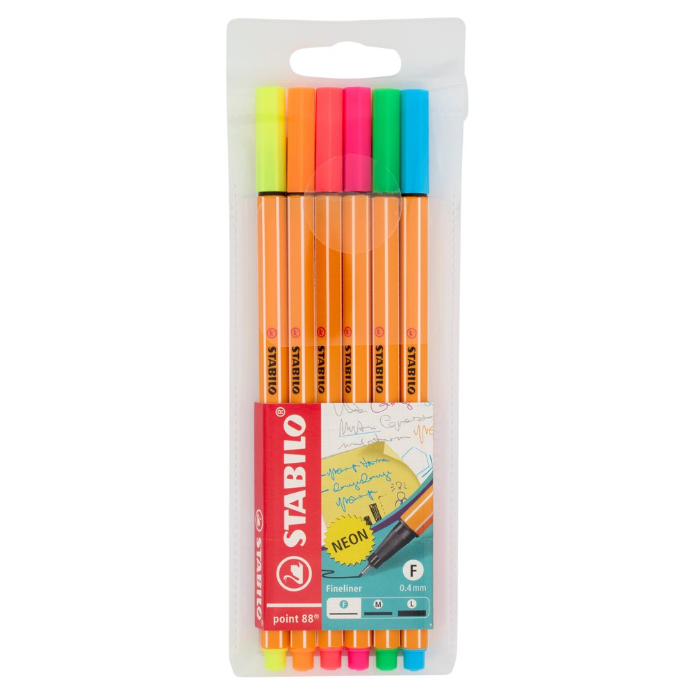 Confezione 6 Fineliner Point 88 Fluo Stabilo - Foto 1