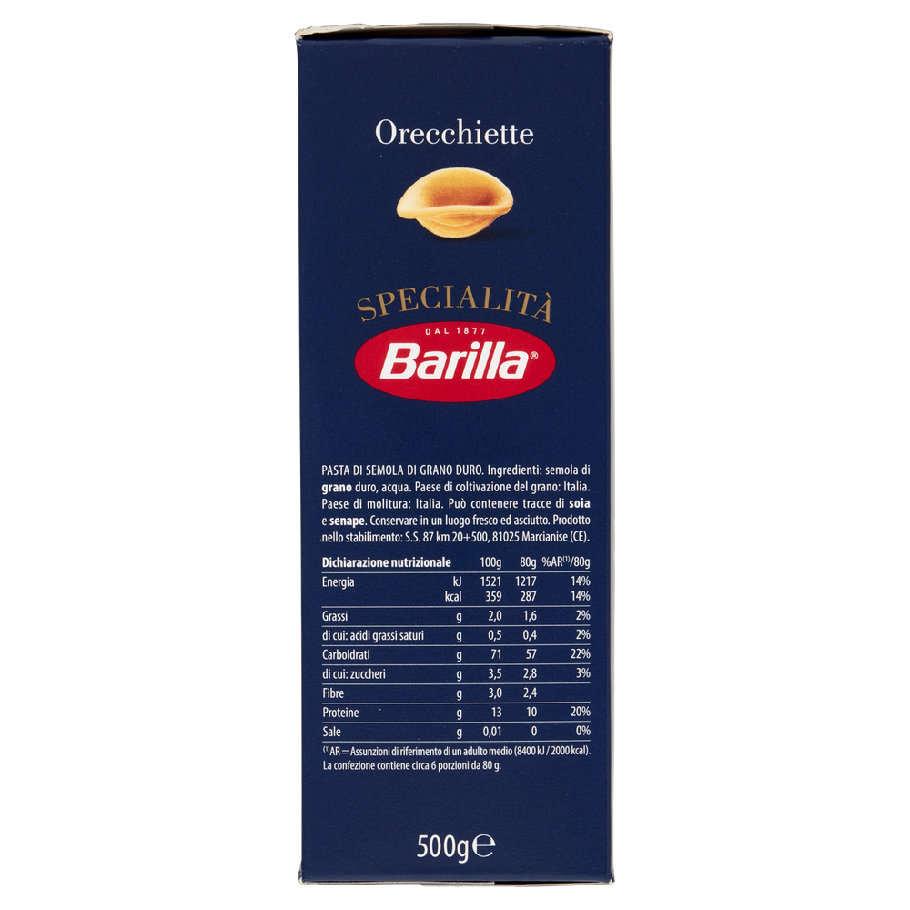 Pasta Orecchiette Specialita' 100% Grano Italiano Barilla - Foto 2