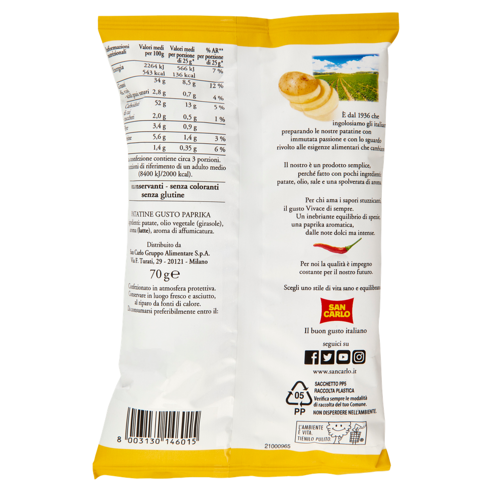 Patatine Sticki Vivace Gusto Paprika San Carlo - Foto 3