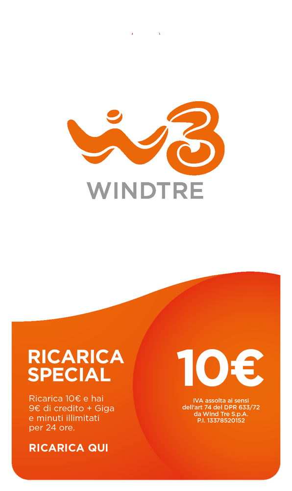 Wind Tre Ricarica Virtuale 9+1 Euro - Foto 1