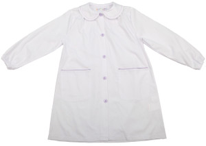 Grembiule Scuola Bambina 6 Anni Bianco - Foto 1
