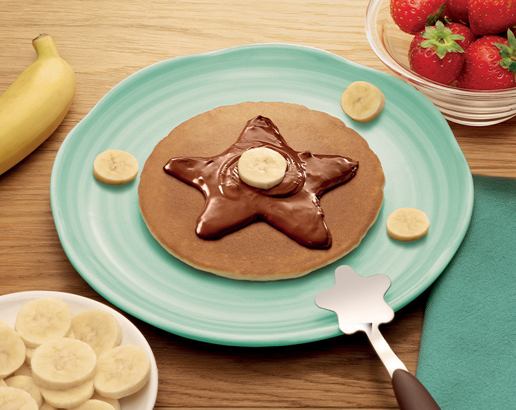 Pancake Mulino Bianco con crema Pan di Stelle e banane