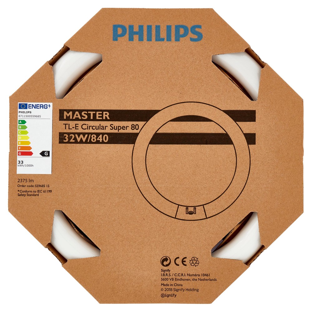 Lampada Fluorescente Circolare 32w Attacco G10q Luce Bianca Philips - Foto 1
