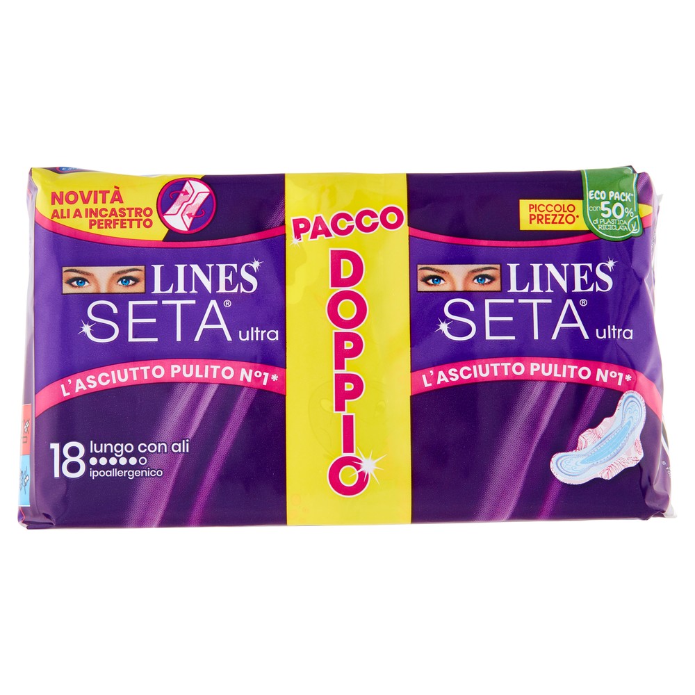 Assorbenti Ultra Lungo Con Ali 2x9 Lines Seta - Foto 1