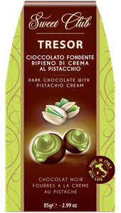 Praline Cioccolato Fondente 72% Pistacchio Sweet Club