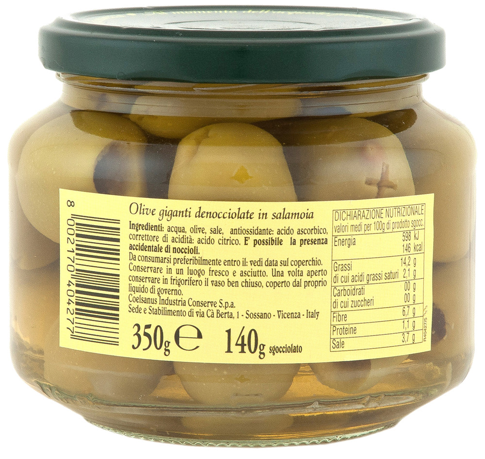 Olive Verdi Giganti Denocciolate Coelsanus - Foto 2