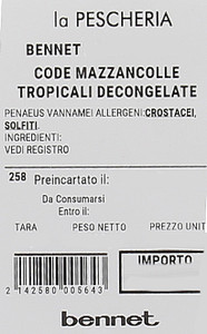 Code Di Mazzancolle Tropicali Decongelate