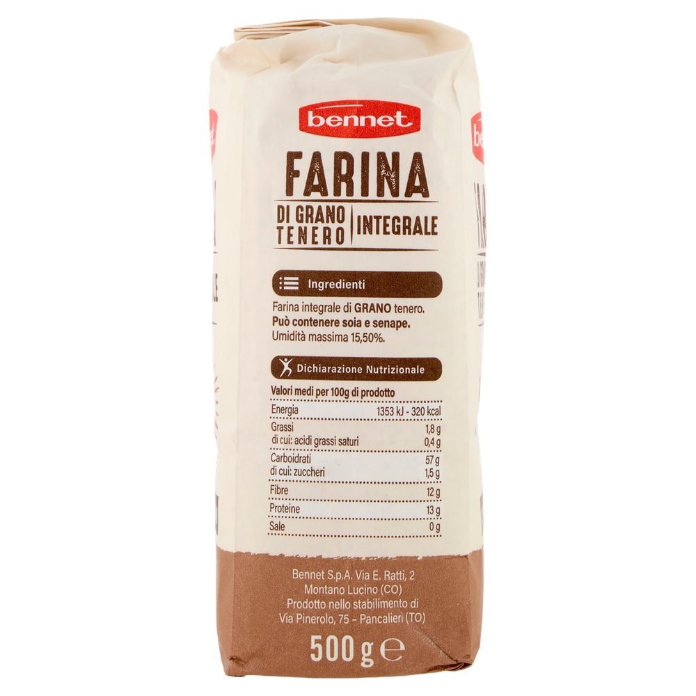 Farina Grano Tenero Integrale Bennet - Foto 2