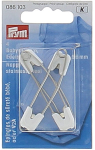 4 Spille Di Sicurezza Per Bambini Bianco Mm.55 Prym - Foto 1