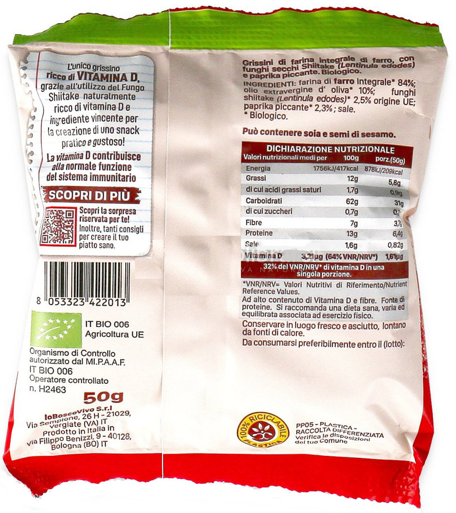 Grissini Funghi Paprika Ioboscovivo
