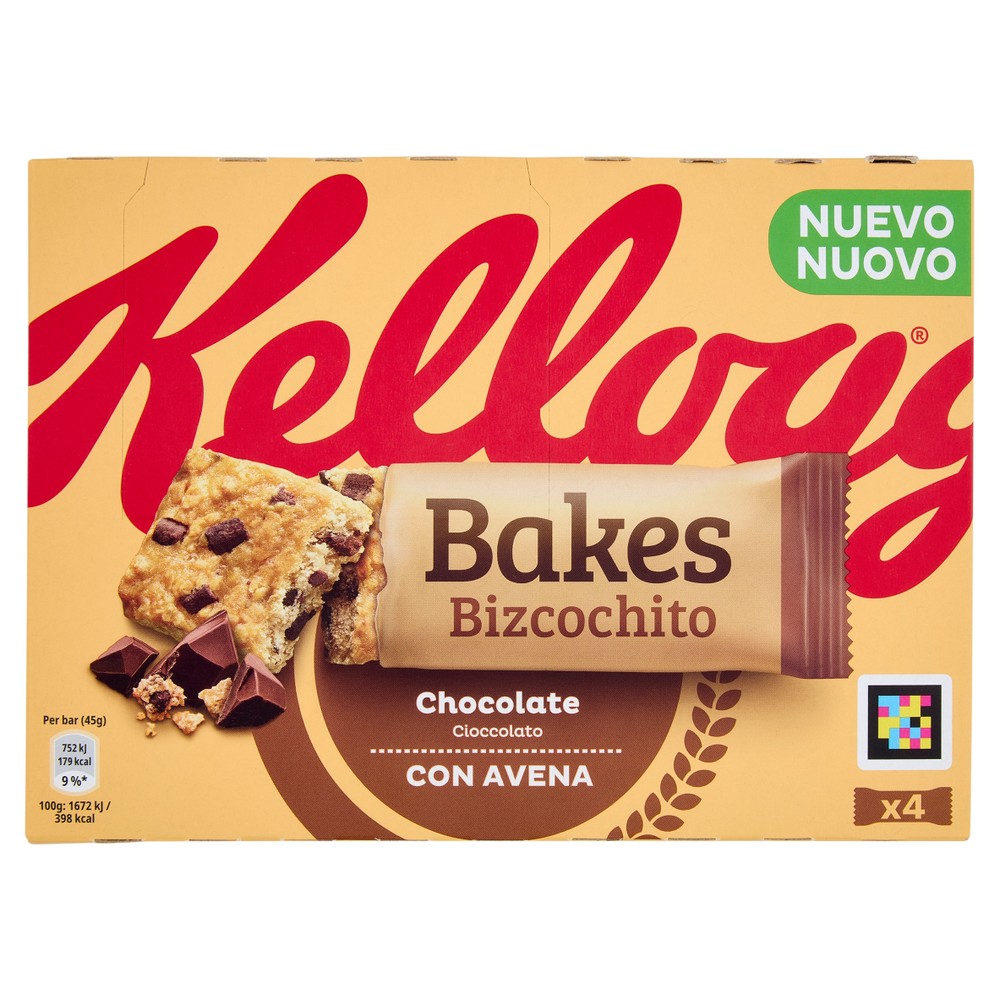 Barrette Bakes Cioccolato E Avena Kellogg's 4x45g - Foto 1