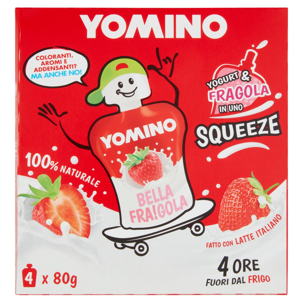Yogurt E Fragola Squeeze 4x80 G. Yomino - Foto 1