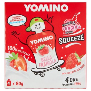 Yogurt E Fragola Squeeze 4x80 G. Yomino